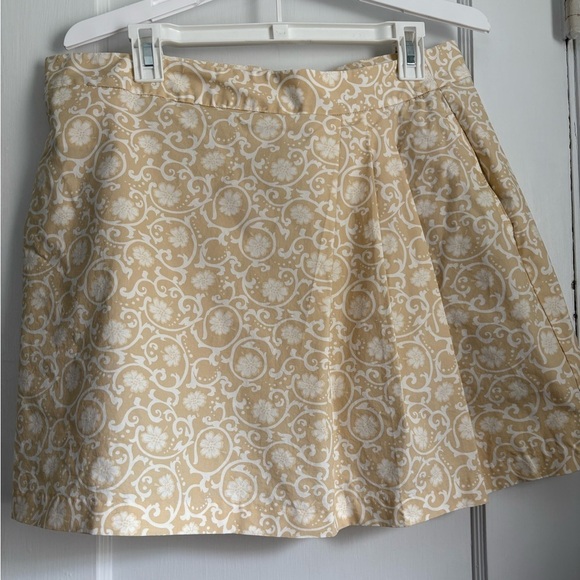 Izod Mini Skort with built in shorts Pleats and Pockets, cream Skirt Sz: 14 - Picture 2 of 9